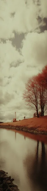 Free aesthetic bookmark featuring red land